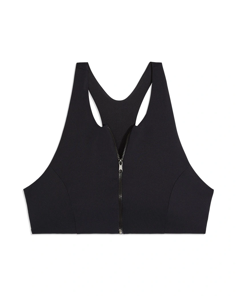 Top bikini racerback con zip: estate, adrenalina, stile. Un'esplosione di libertà!